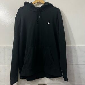 Penguin Munsingwear Mens Black XL Hoodie Sweatshirt Casual Streetwear Travel Gym